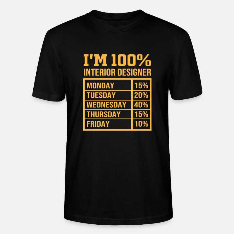 Architecture Architecte Designer d’intérieur - T-shirt bio CRAFTER Stanley Stella Unisexe - noir