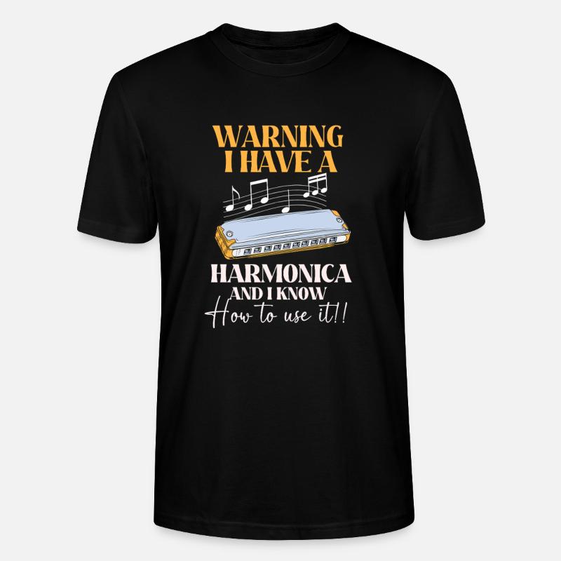 Harmonica - T-shirt bio CRAFTER Stanley Stella Unisexe - noir