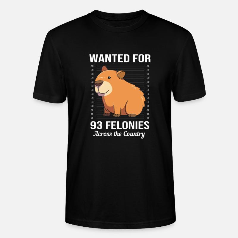 Capybara Capibara - Stanley/Stella Unisex Bio-T-Shirt CRAFTER - Schwarz