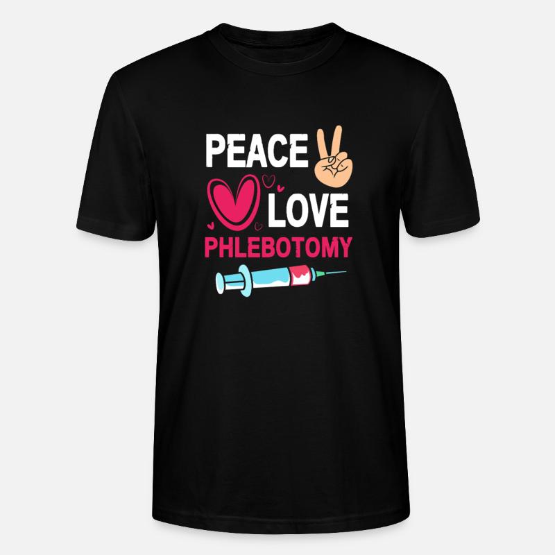 Phlebotomist Pflege Pfleger Pflegerin Blutentnahme - Stanley/Stella Unisex Bio-T-Shirt CRAFTER - Schwarz