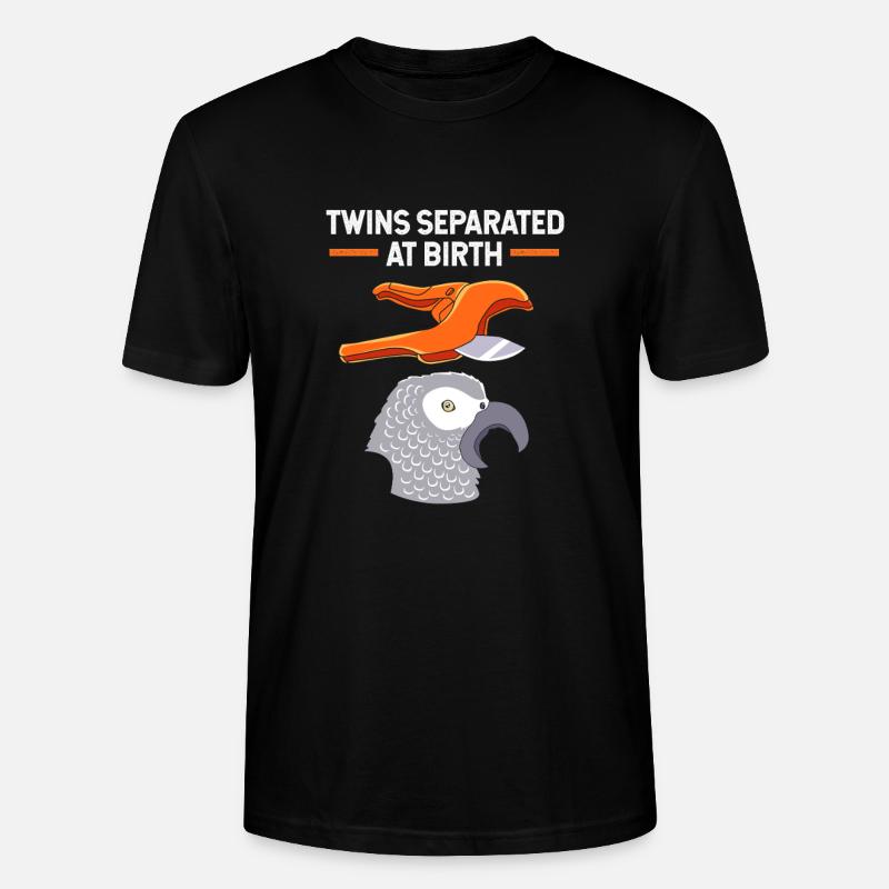 Papagei Grau Graupapagei - Stanley/Stella Unisex Bio-T-Shirt CRAFTER - Schwarz