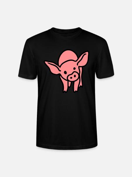 Piglet 2 - Stanley/Stella CRAFTER Unisex Organic T-Shirt - black
