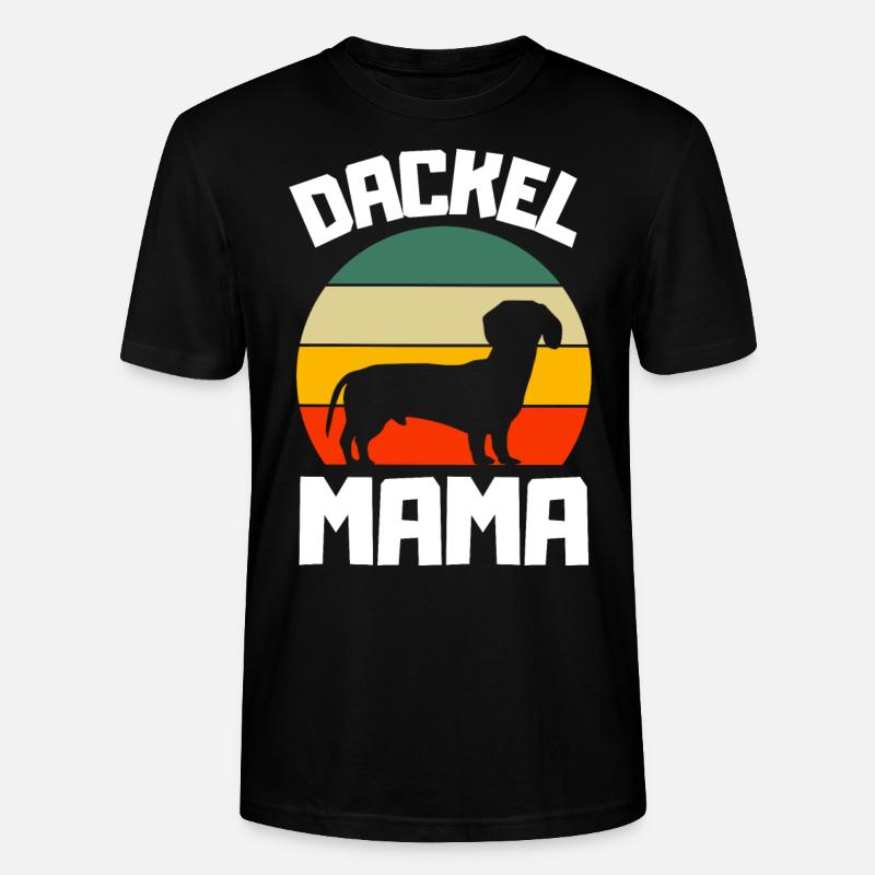 Maman teckel rétro - T-shirt bio CRAFTER Stanley Stella Unisexe - noir