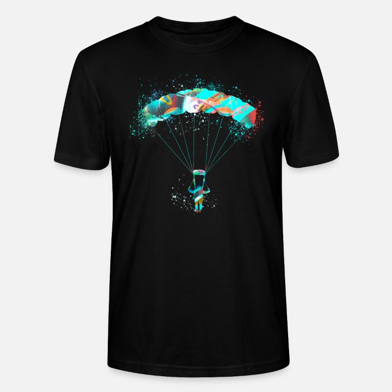 fallschirm,fallschirmfliegen,graffiti,gleitschirm - Stanley/Stella Unisex Bio-T-Shirt CRAFTER - Schwarz