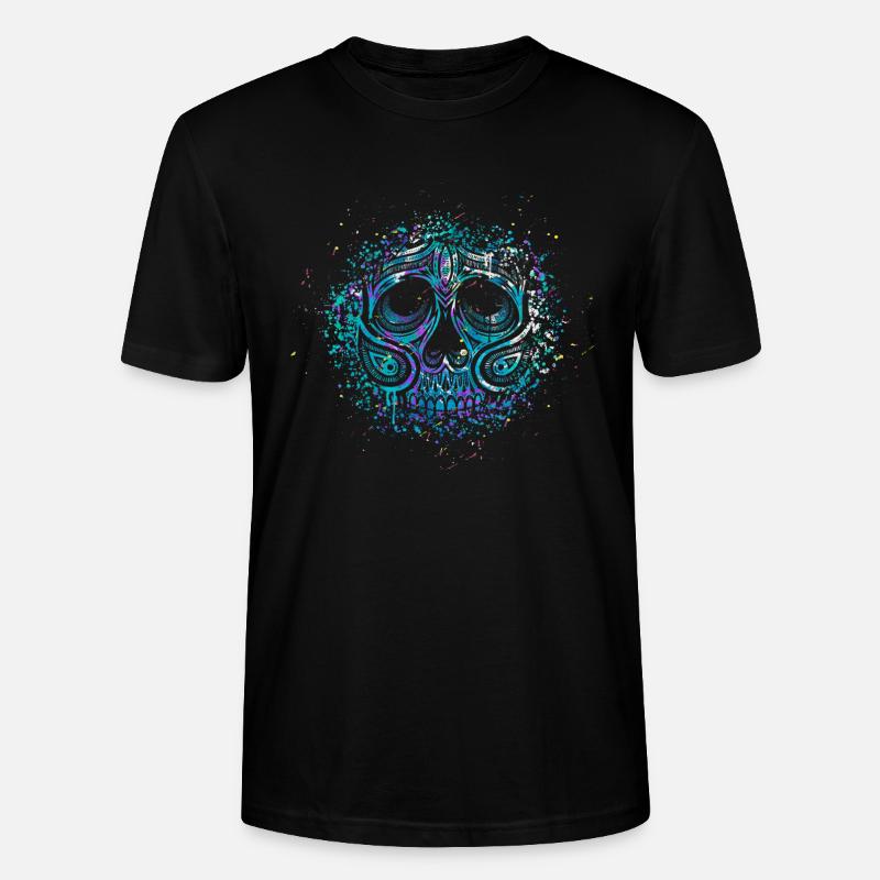 Splash Skull - T-shirt bio CRAFTER Stanley Stella Unisexe - noir