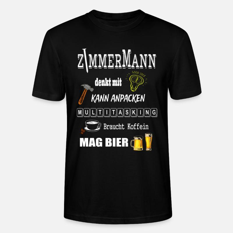 Zimmermann - Stanley/Stella Unisex Bio-T-Shirt CRAFTER - Schwarz
