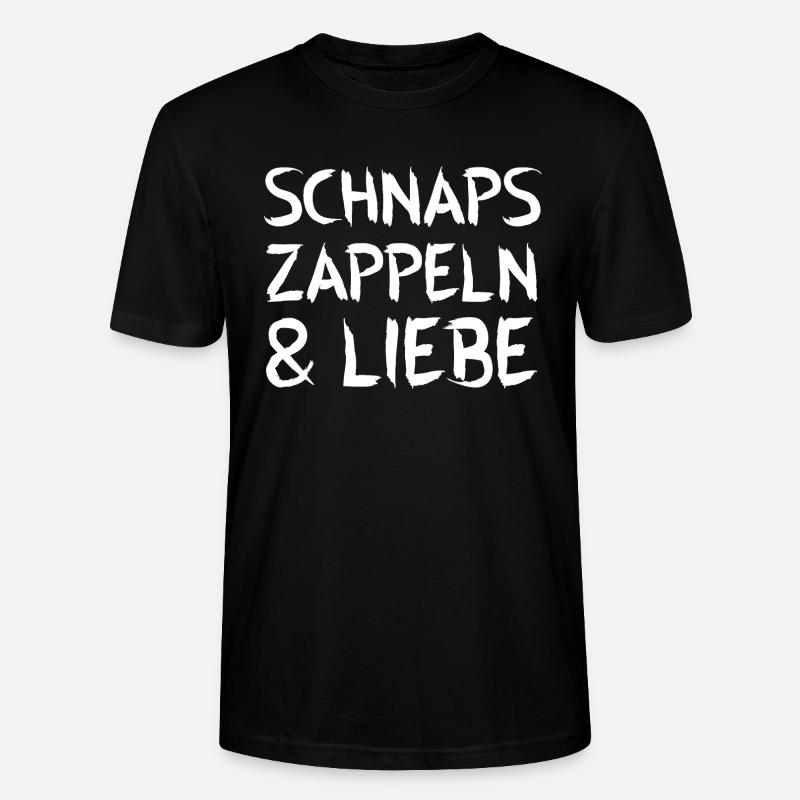 Schnaps zappeln und Liebe - Stanley/Stella Unisex Bio-T-Shirt CRAFTER - Schwarz