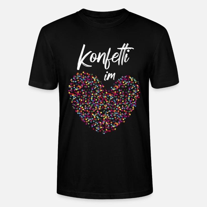 Stimmung Konfetti Fasching Karneval Silvester - Stanley/Stella Unisex Bio-T-Shirt CRAFTER - Schwarz