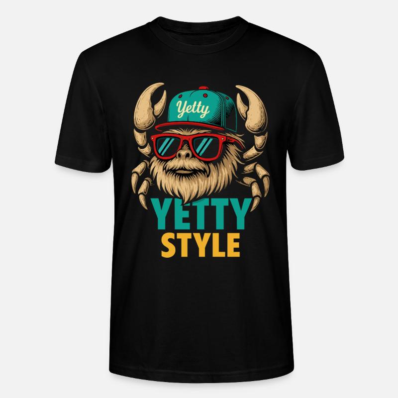 Graphisme Yeti Style Yetty - T-shirt bio CRAFTER Stanley Stella Unisexe - noir