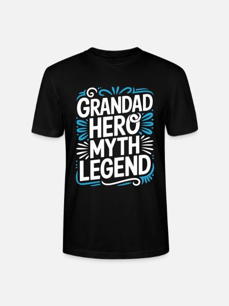 Großvater-Helden-Mythos-Legende - Stanley/Stella Unisex Bio-T-Shirt CRAFTER - Schwarz