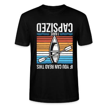 Wenn Sie das lesen können, habe ich Funny Kayak H gekentert - Stanley/Stella Unisex Bio-T-Shirt CRAFTER - Schwarz - Vorne - Alina (178cm) & Michal (187cm)