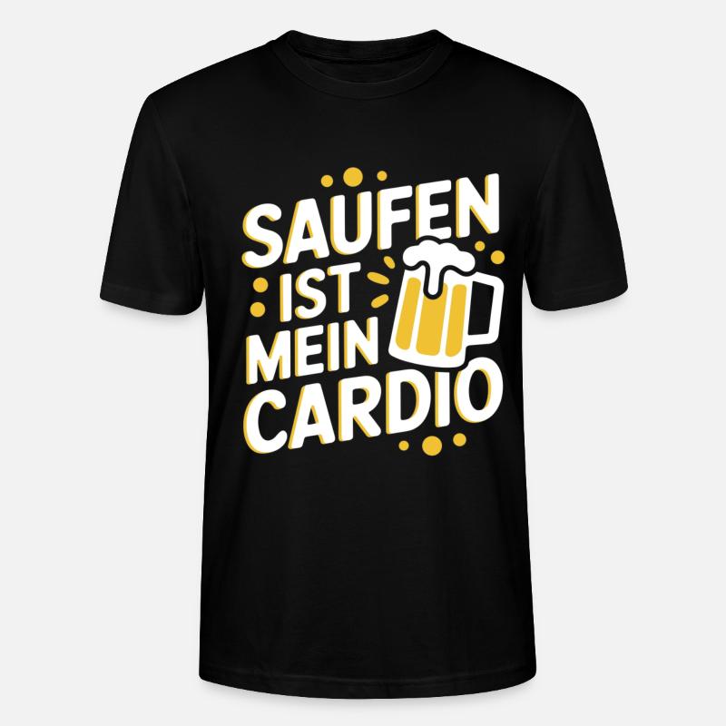 Boire est mon cardio - T-shirt bio CRAFTER Stanley Stella Unisexe - noir