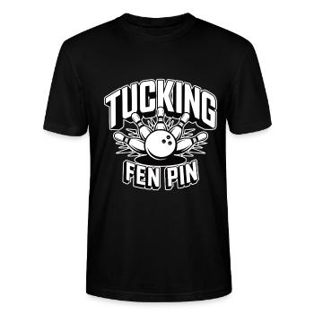 Tucking Fen Pin Bowling Humour Jeu de mots - T-shirt bio CRAFTER Stanley Stella Unisexe - noir - Devant - Alina (178cm) & Michal (187cm)