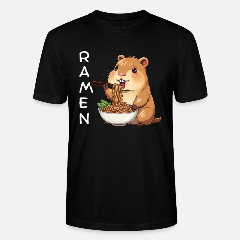 Ramen Capybara - Stanley/Stella Unisex Bio-T-Shirt CRAFTER - Schwarz