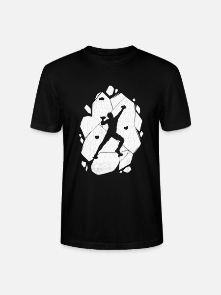 Bouldern Klettern Boulder Bergsteiger - Stanley/Stella Unisex Bio-T-Shirt CRAFTER - Schwarz
