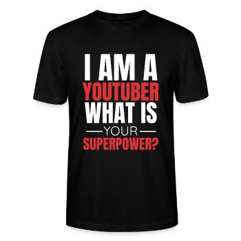 Youtuber Youtube gift idea - Stanley/Stella CRAFTER Unisex Organic T-Shirt - black - Front - Alina (178cm) & Michal (187cm)