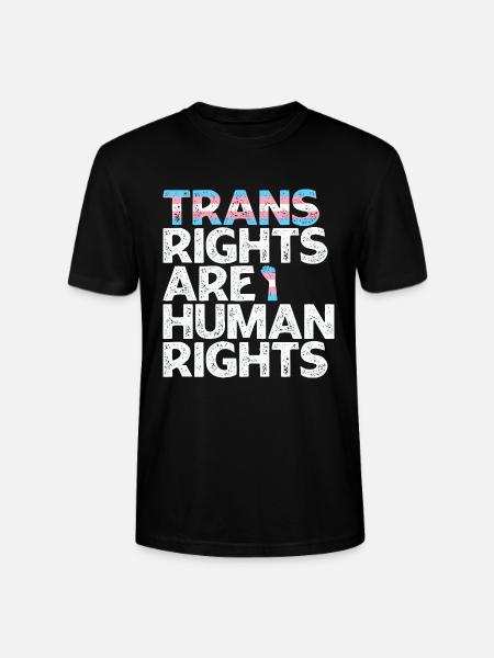 Trans Rights Are Human Rights - Stanley/Stella CRAFTER Unisex Organic T-Shirt - black