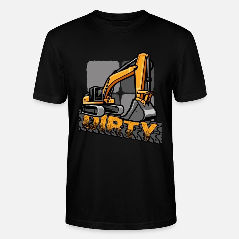 Baggerfahrer Baustelle Bagger Baufahrzeug - Stanley/Stella Unisex Bio-T-Shirt CRAFTER - Schwarz