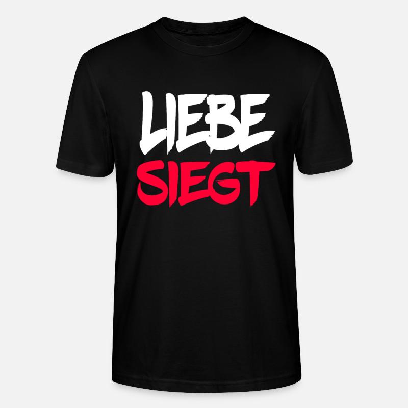 Liebe Siegt - Stanley/Stella Unisex Bio-T-Shirt CRAFTER - Schwarz