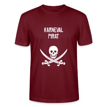 Karneval - Stanley/Stella Unisex Bio-T-Shirt CRAFTER - Burgunderrot - Vorne - Alina (178cm) & Michal (187cm)