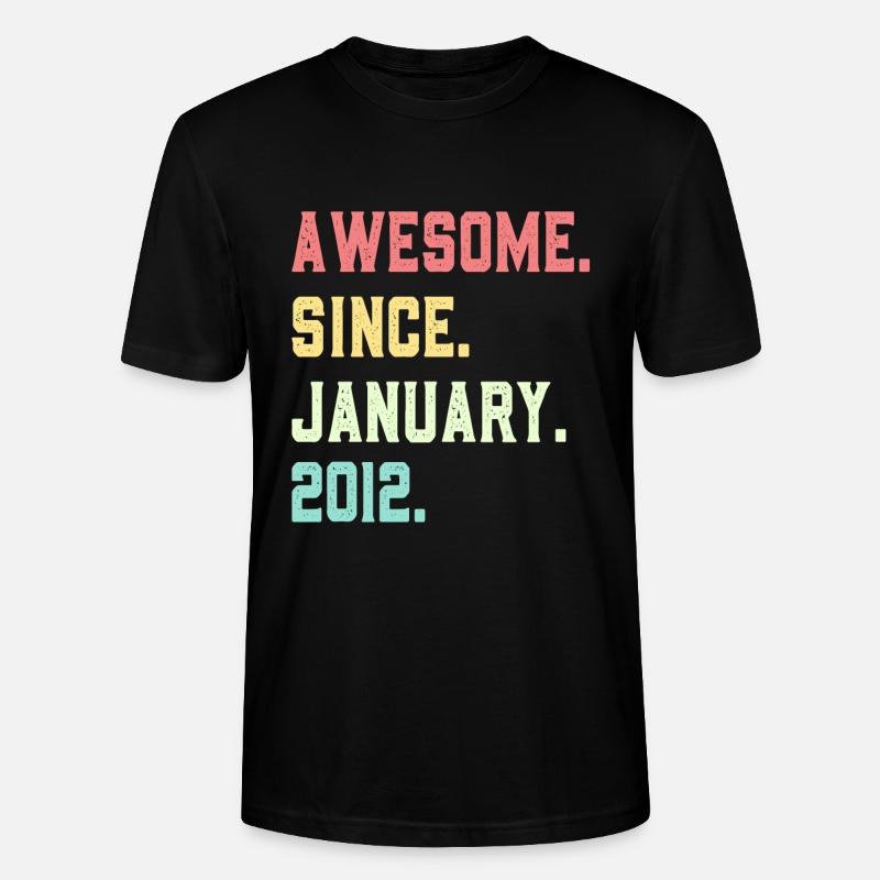 Großartig seit Januar 2012 - Stanley/Stella Unisex Bio-T-Shirt CRAFTER - Schwarz