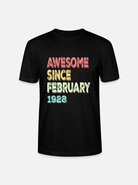 Awesome since February 1928 - Stanley/Stella CRAFTER Unisex Organic T-Shirt - black