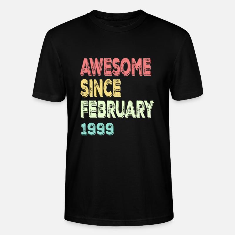 Awesome since March 1999 - Stanley/Stella CRAFTER Unisex Organic T-Shirt - black
