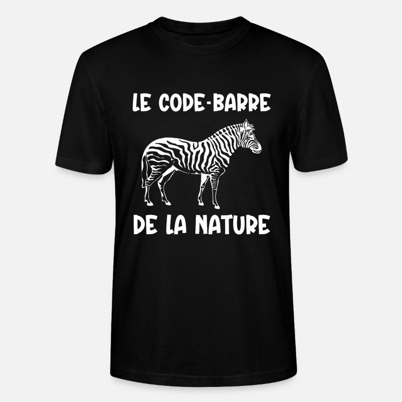 code-barre de la nature - T-shirt bio CRAFTER Stanley Stella Unisexe - noir