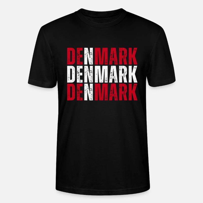 Drapeau du Danemark, fierté danoise - T-shirt bio CRAFTER Stanley Stella Unisexe - noir