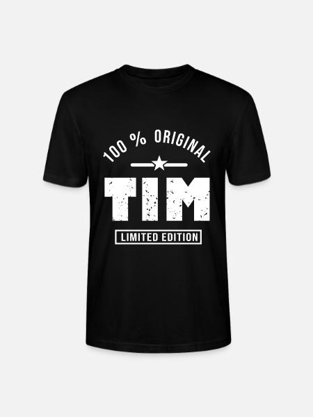 Tim oryginalny spersonalizowany prezent imię tim - Ekologiczna koszulka typu unisex Stanley/Stella CRAFTER - czarny