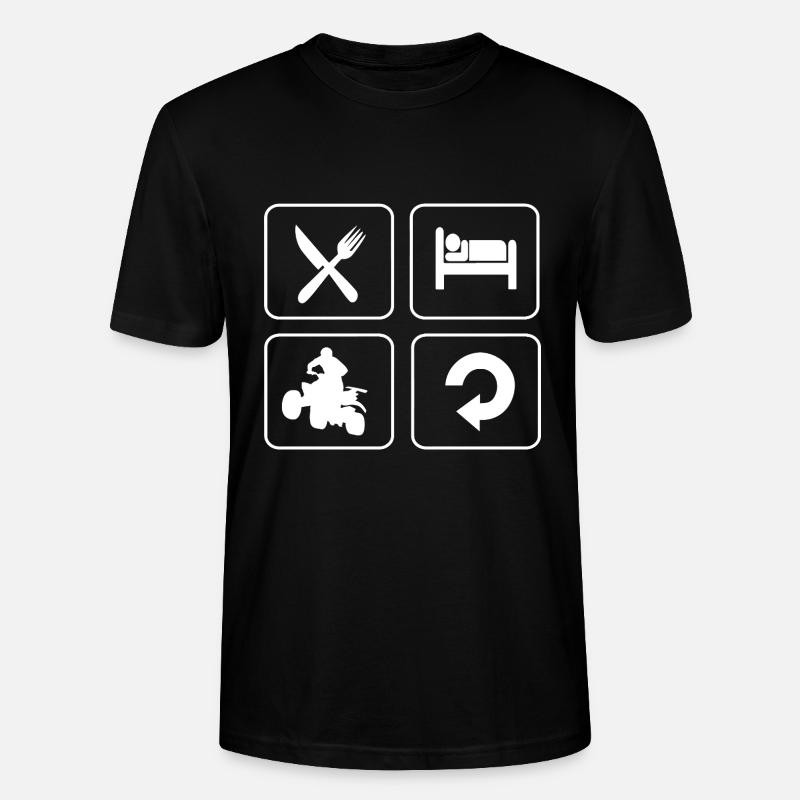 Quad - Stanley/Stella Unisex Bio-T-Shirt CRAFTER - Schwarz