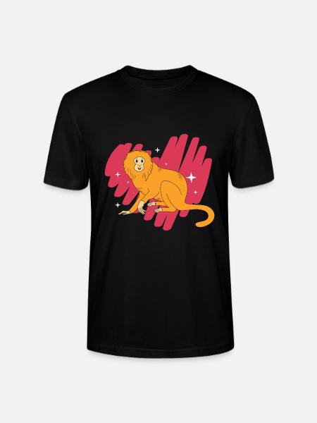 Tamarin Monkey - Stanley/Stella CRAFTER Unisex Organic T-Shirt - black