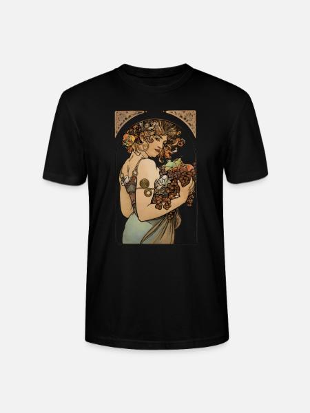 Alfons Mucha - Le Fruit - Stanley/Stella CRAFTER Unisex Organic T-Shirt - black