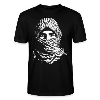 Freiheit für Palästina - Frieden - Stanley/Stella Unisex Bio-T-Shirt CRAFTER - Schwarz - Vorne - Alina (178cm) & Michal (187cm)