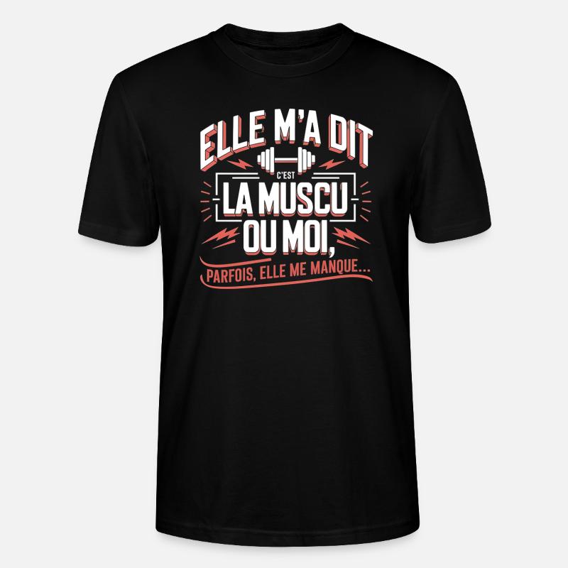 Bodybuilding oder ich - Stanley/Stella Unisex Bio-T-Shirt CRAFTER - Schwarz