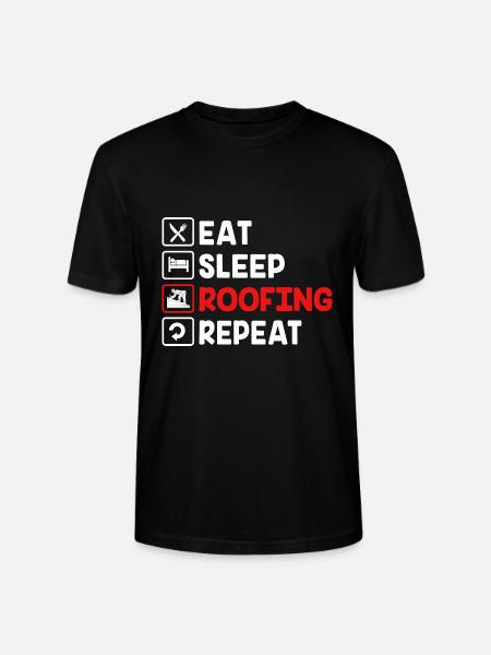 Dachdecker Handwerker Beruf Spruch - Stanley/Stella Unisex Bio-T-Shirt CRAFTER - Schwarz