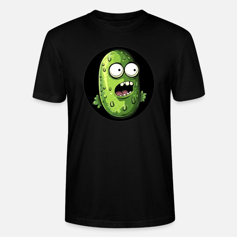 Drôle de concombre effrayé - T-shirt bio CRAFTER Stanley Stella Unisexe - noir