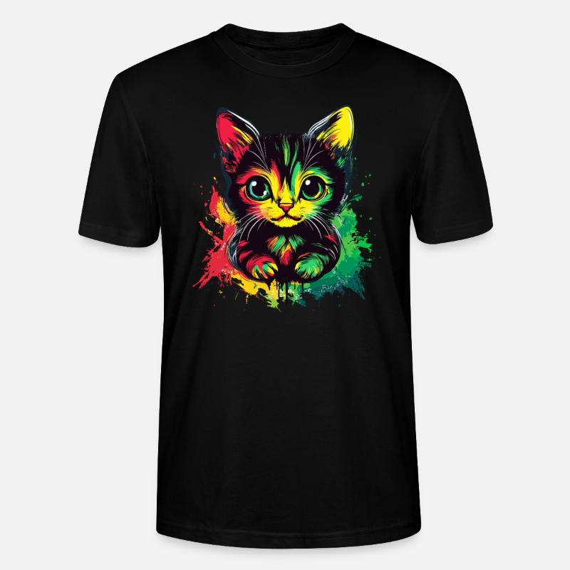 Style de chat rasta - T-shirt bio CRAFTER Stanley Stella Unisexe - noir