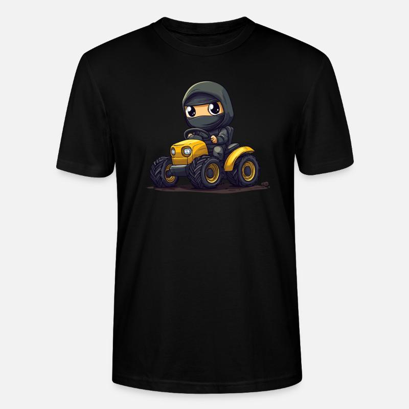 Ninja auf Traktor - Stanley/Stella Unisex Bio-T-Shirt CRAFTER - Schwarz