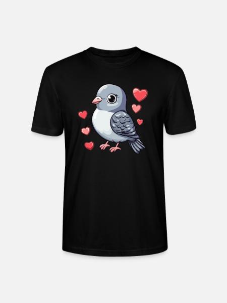Dove full of love - Stanley/Stella CRAFTER Unisex Organic T-Shirt - black