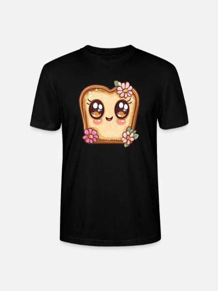 Fröhliches Toast mit Blumen - Stanley/Stella Unisex Bio-T-Shirt CRAFTER - Schwarz