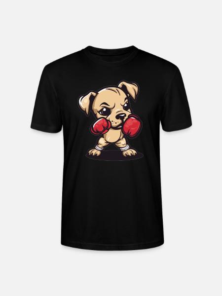 Boxerhund mit Power - Stanley/Stella Unisex Bio-T-Shirt CRAFTER - Schwarz