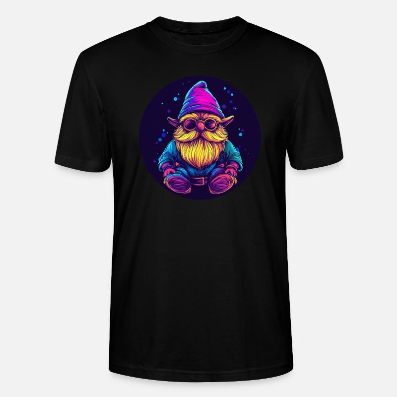 Hipster-Gartenzwerg - Stanley/Stella Unisex Bio-T-Shirt CRAFTER - Schwarz