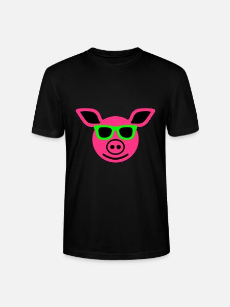 Gris med solbriller - Stanley Stella CRAFTER unisex økologisk-T-shirt - sort