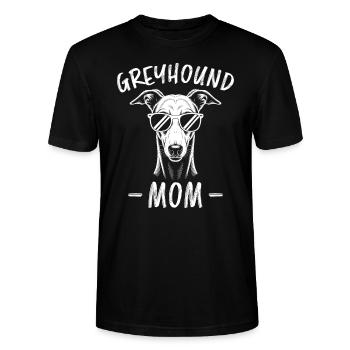 Greyhound Saying, Greyhound Mom, Greyhound Gift - Stanley/Stella CRAFTER Unisex Organic T-Shirt - black - Front - Alina (178cm) & Michal (187cm)