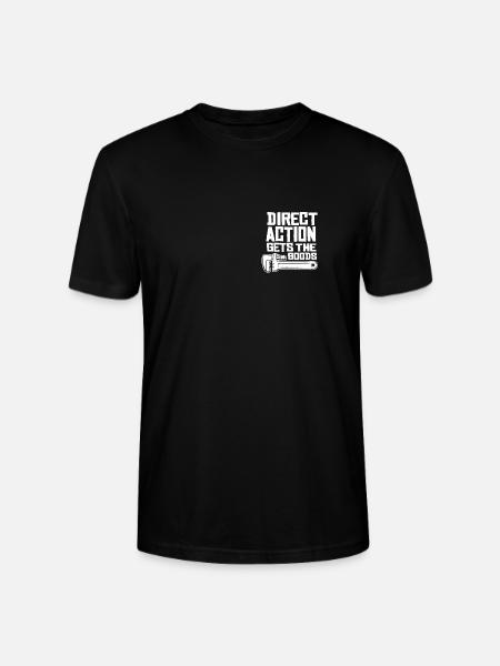 Direct action gets the goods - White - Stanley/Stella CRAFTER Unisex Organic T-Shirt - black