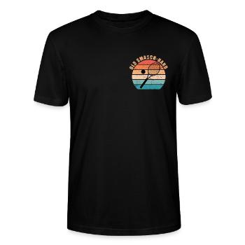 Old Schmetterhand Schmetterball Tennis Spieler - Stanley/Stella Unisex Bio-T-Shirt CRAFTER - Schwarz - Vorne - Alina (178cm) & Michal (187cm)