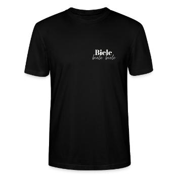 Biele Biele Biele - Stanley/Stella Unisex Bio-T-Shirt CRAFTER - Schwarz - Vorne - Alina (178cm) & Michal (187cm)