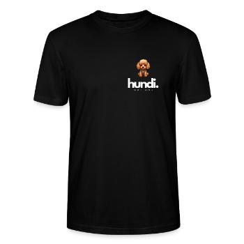 Hundi wau wau - Stanley/Stella Unisex Bio-T-Shirt CRAFTER - Schwarz - Vorne - Alina (178cm) & Michal (187cm)