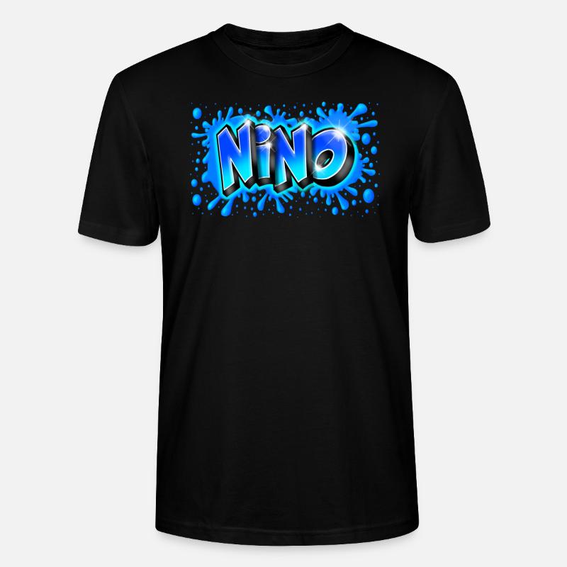 Graffiti NINO platsch blau - Stanley/Stella Unisex Bio-T-Shirt CRAFTER - Schwarz